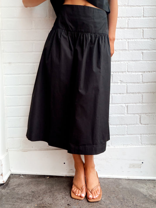 MATTER OF TIME POPLIN SKIRT