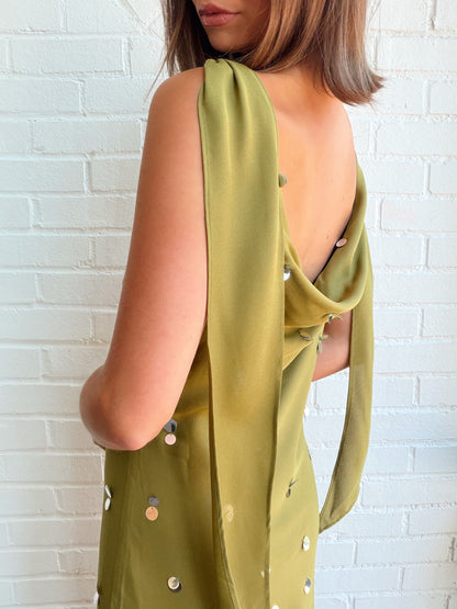 ELINA SEQUIN MIDI DRESS