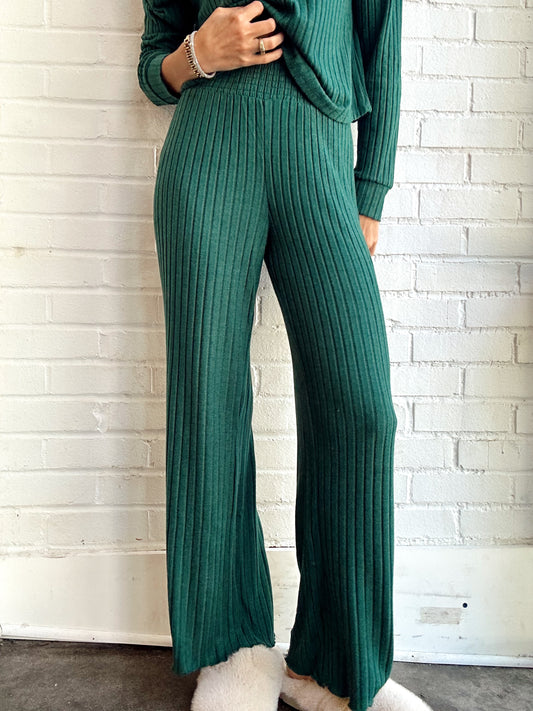 DAWN SMOCKED RIB PANT