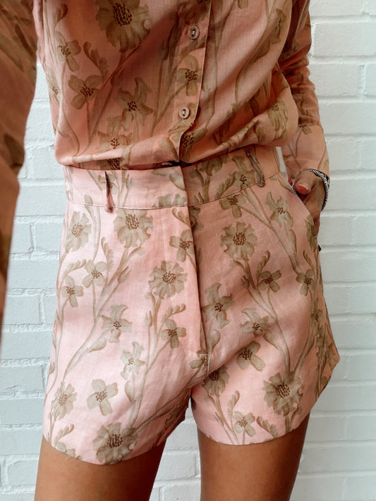 CORAL PRINT SHORTS