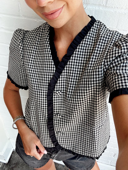 TARRA CHECKERED TOP