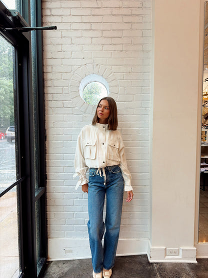 DRAWSTRING UTILITY JACKET