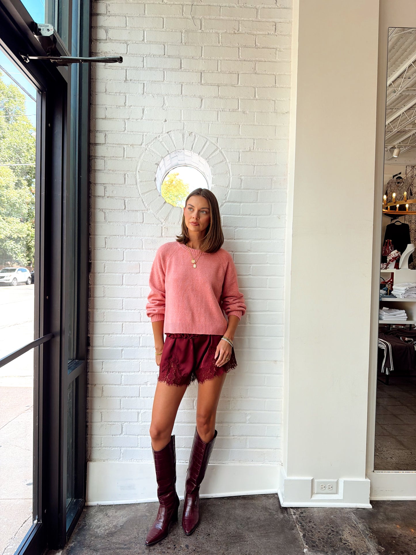 LACE TRIM SHORTS