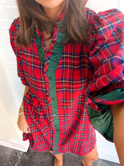 HOLLY PLAID MINI DRESS