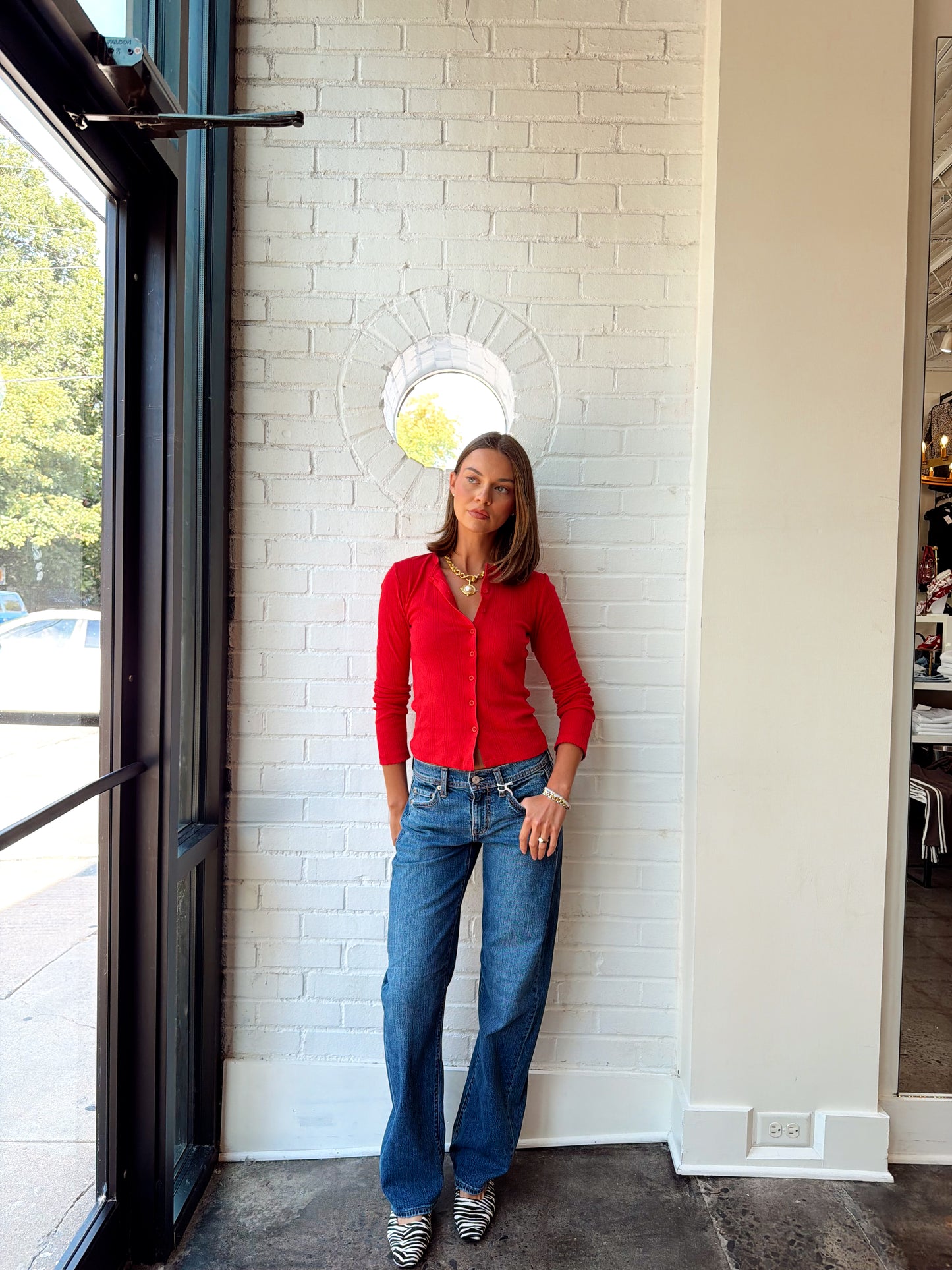 STARGAZER POINTELLE CARDIGAN