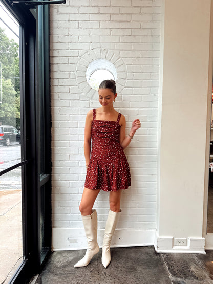 POSY DOT JACQUARD MINI DRESS
