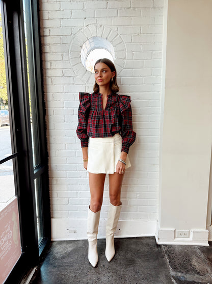 LOIS XMAS PLAID TOP