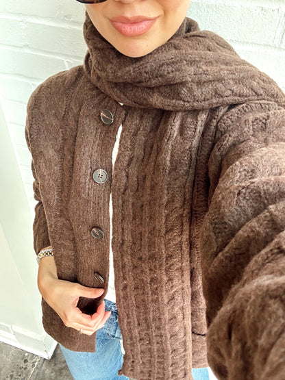 ZAIRE SCARF CARDIGAN