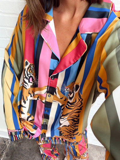 CLASSIC PJ SET- TIGER DREAMS SILKY