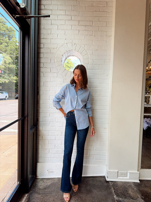 TIE BACK POPLIN SHIRT