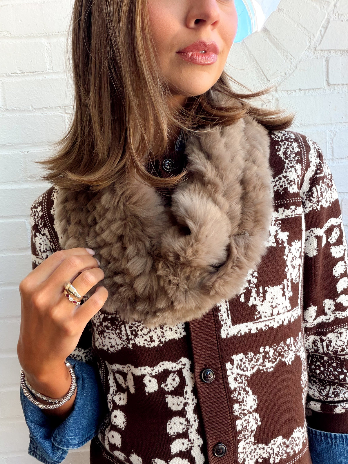 ENYA SCARF- TAUPE