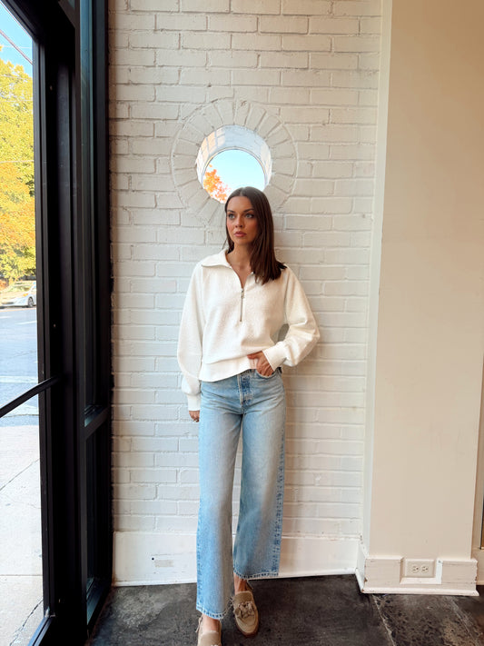 TEXTURED ZIP UP POPOVER