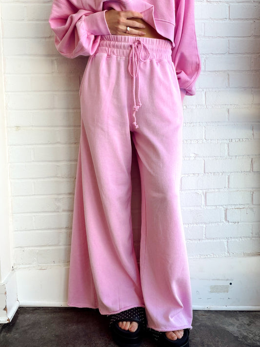 RIB WIDE OVERSIZED SWEATPANTS