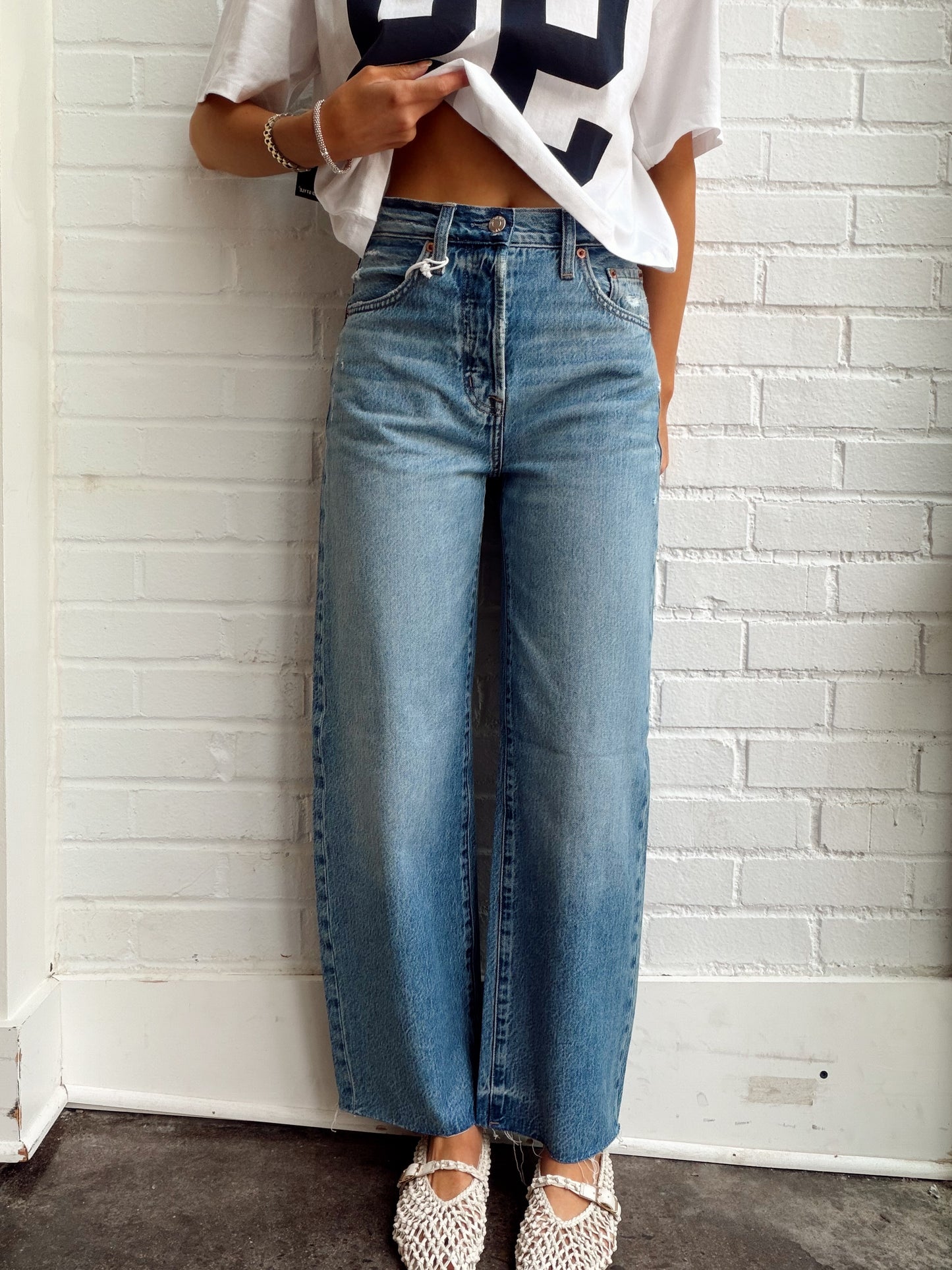 TATE HIGH RISE BOWED WIDE LEG