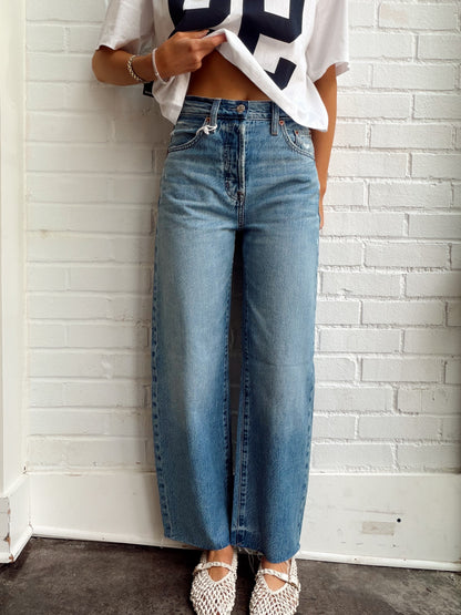 TATE HIGH RISE BOWED WIDE LEG