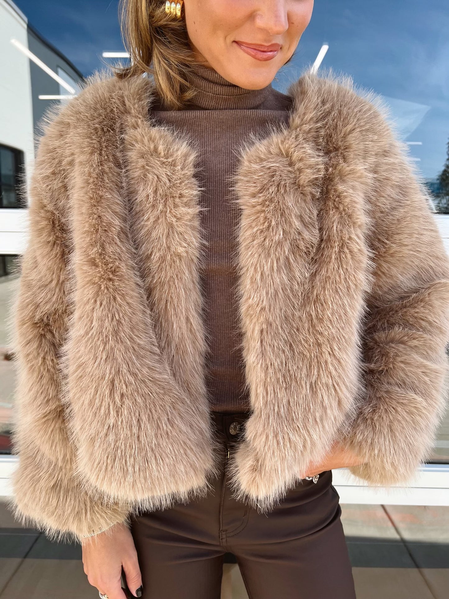 FAUX CROPPED FUR