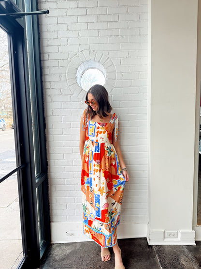 STELLA PRINTED MAXI DRESS