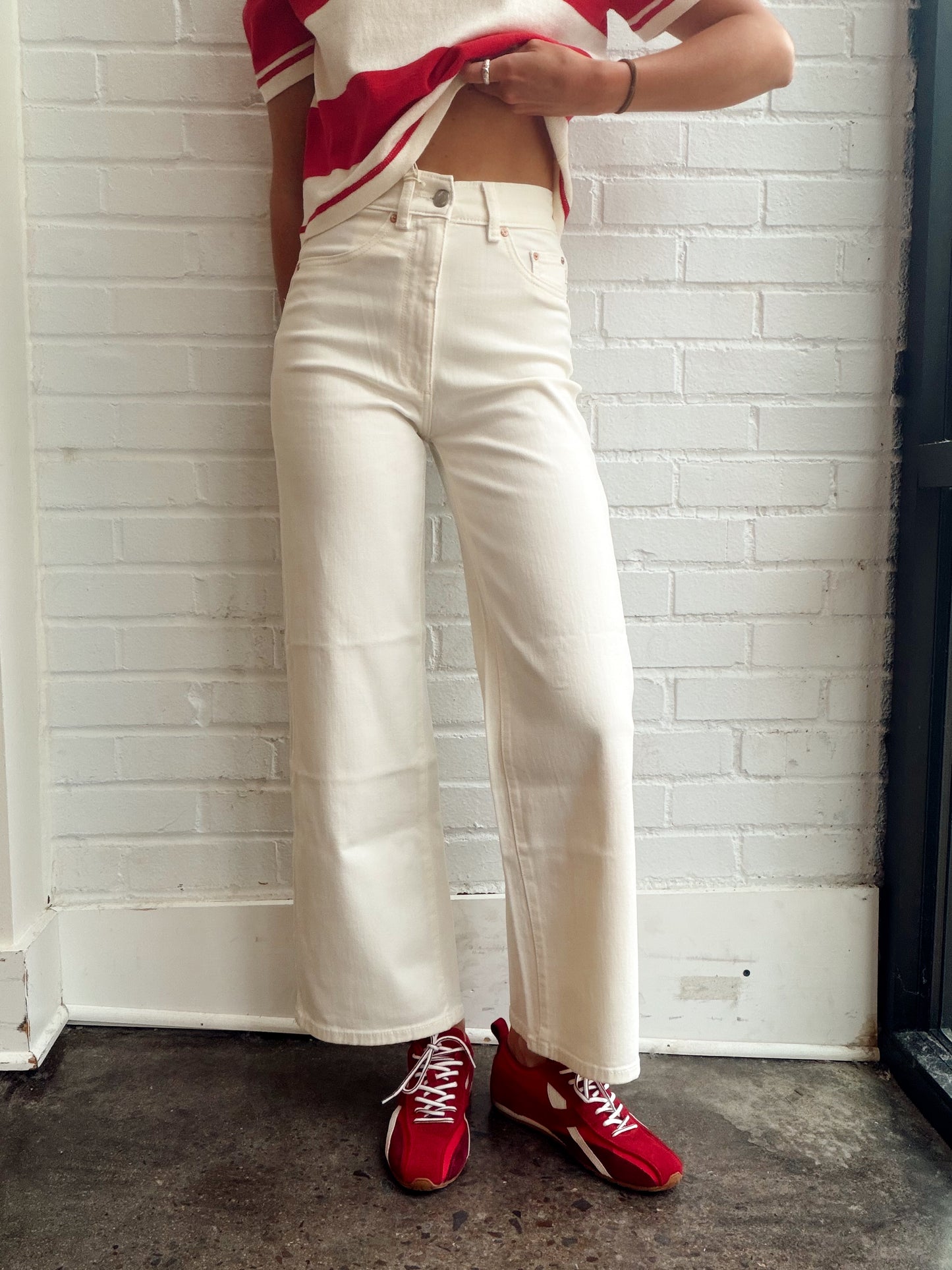 HEPBURN WIDE LEG- EGGSHELL
