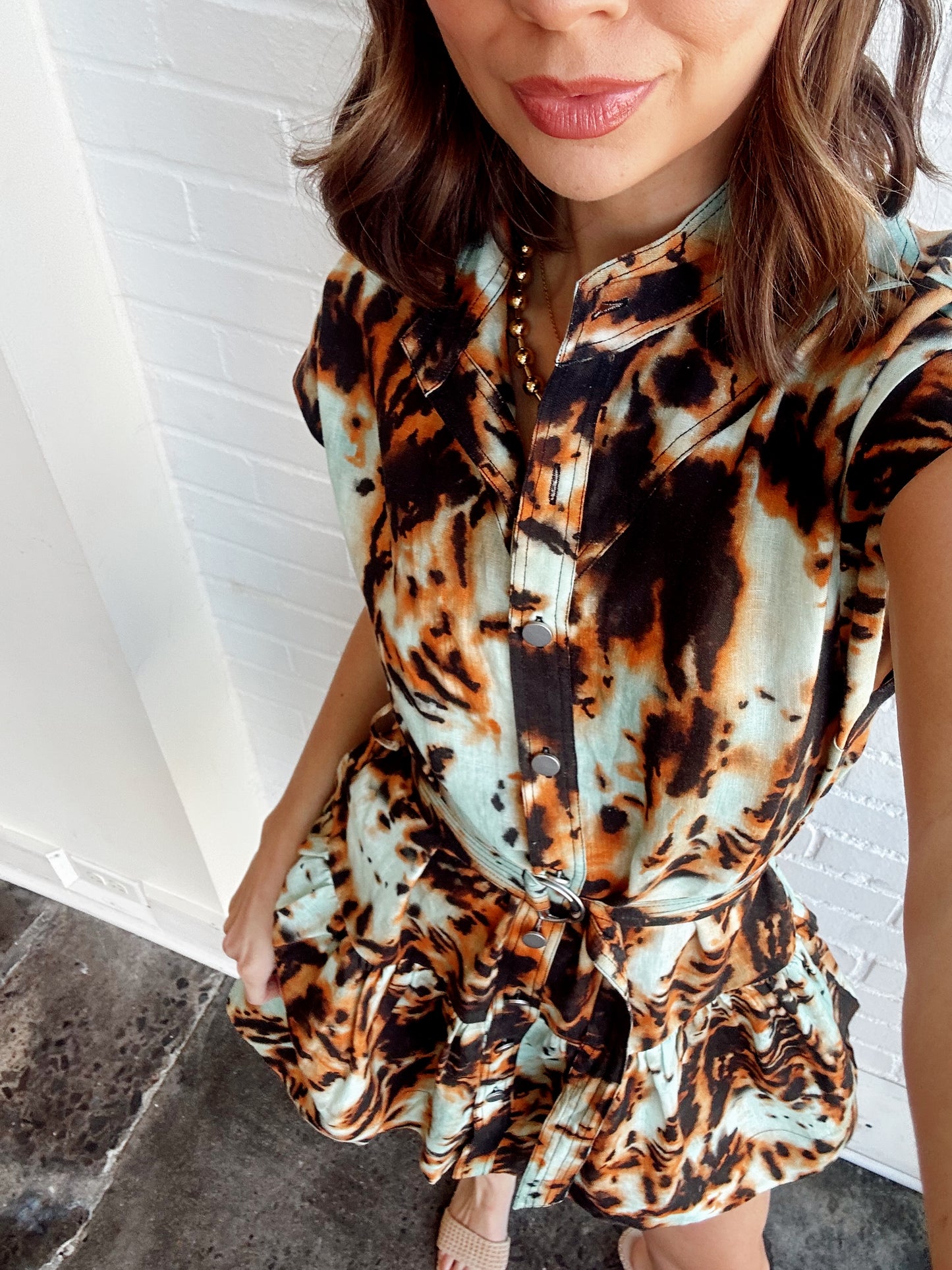 ZELIE PRINT MINI DRESS