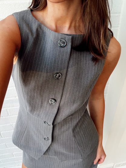 MINKA PINSTRIPE VEST