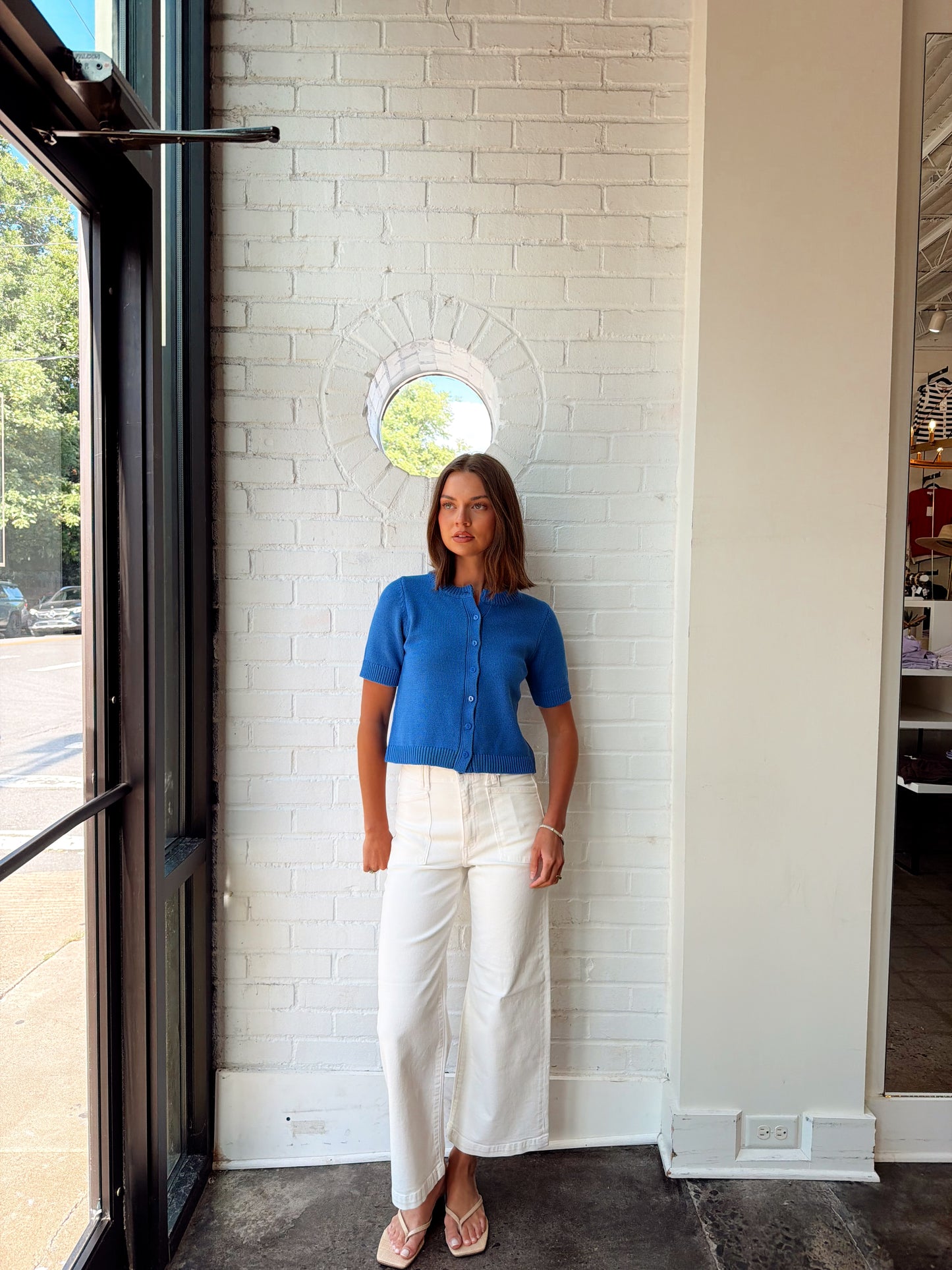 LEIA SHORT SLEEVE KNIT TOP