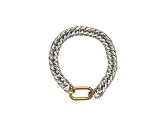 TWO TONED CARABINER BRACELET