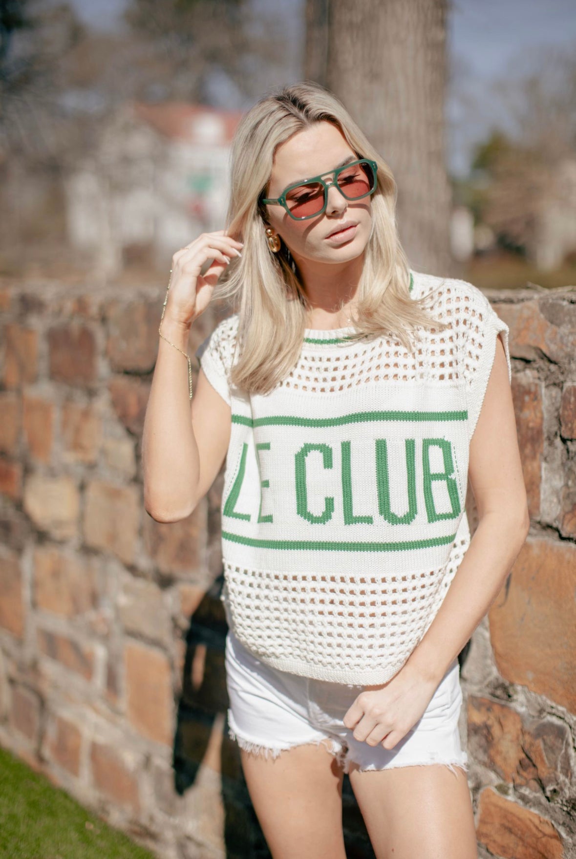 LE CLUB NETTED SWEATER VEST