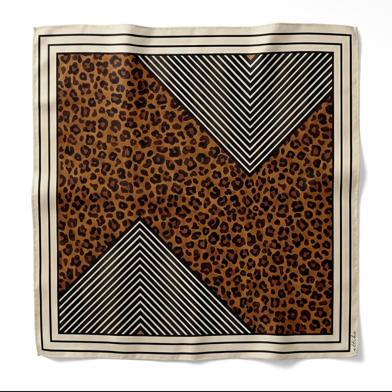 LEOPARD STRIPE SCARF