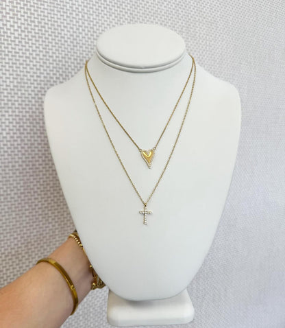 PAVE HEART NECKLACE
