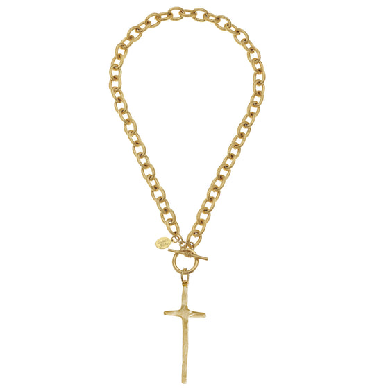 TALL CROSS TOGGLE NECKLACE