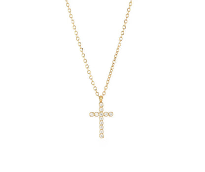 PAVE CROSS NECKLACE