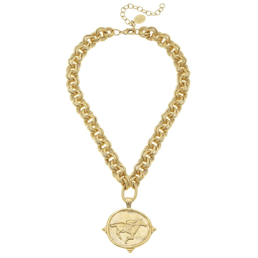 RACE HORSE INTAGLIO NECKLACE