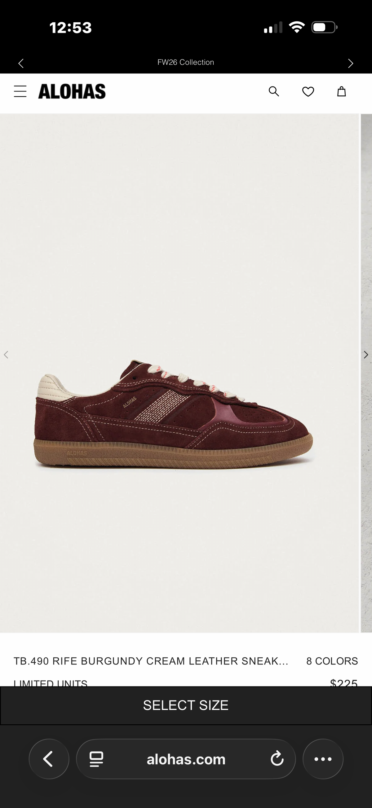 TB.490 RIFE LEATHER SNEAKERS