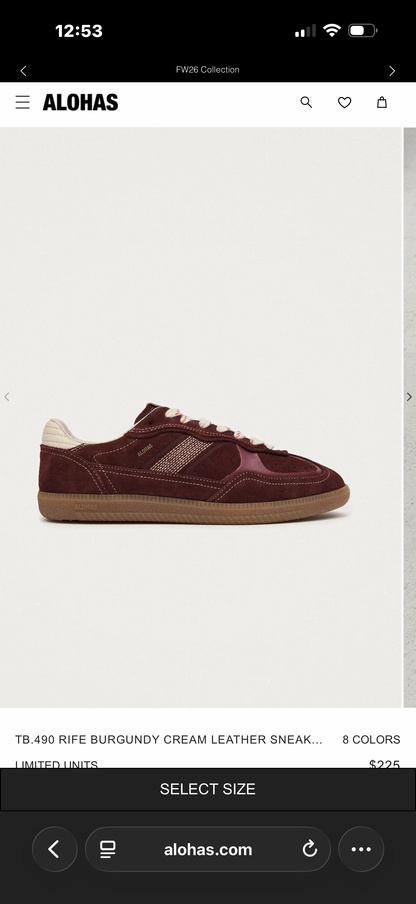 TB.490 RIFE LEATHER SNEAKERS