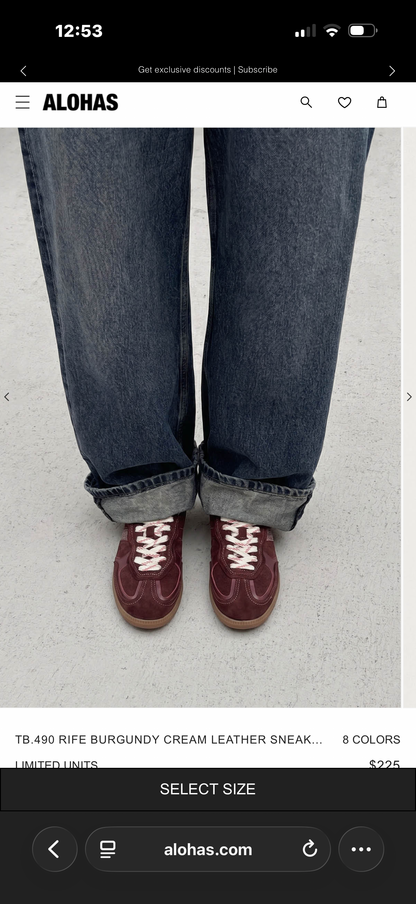 TB.490 RIFE LEATHER SNEAKERS