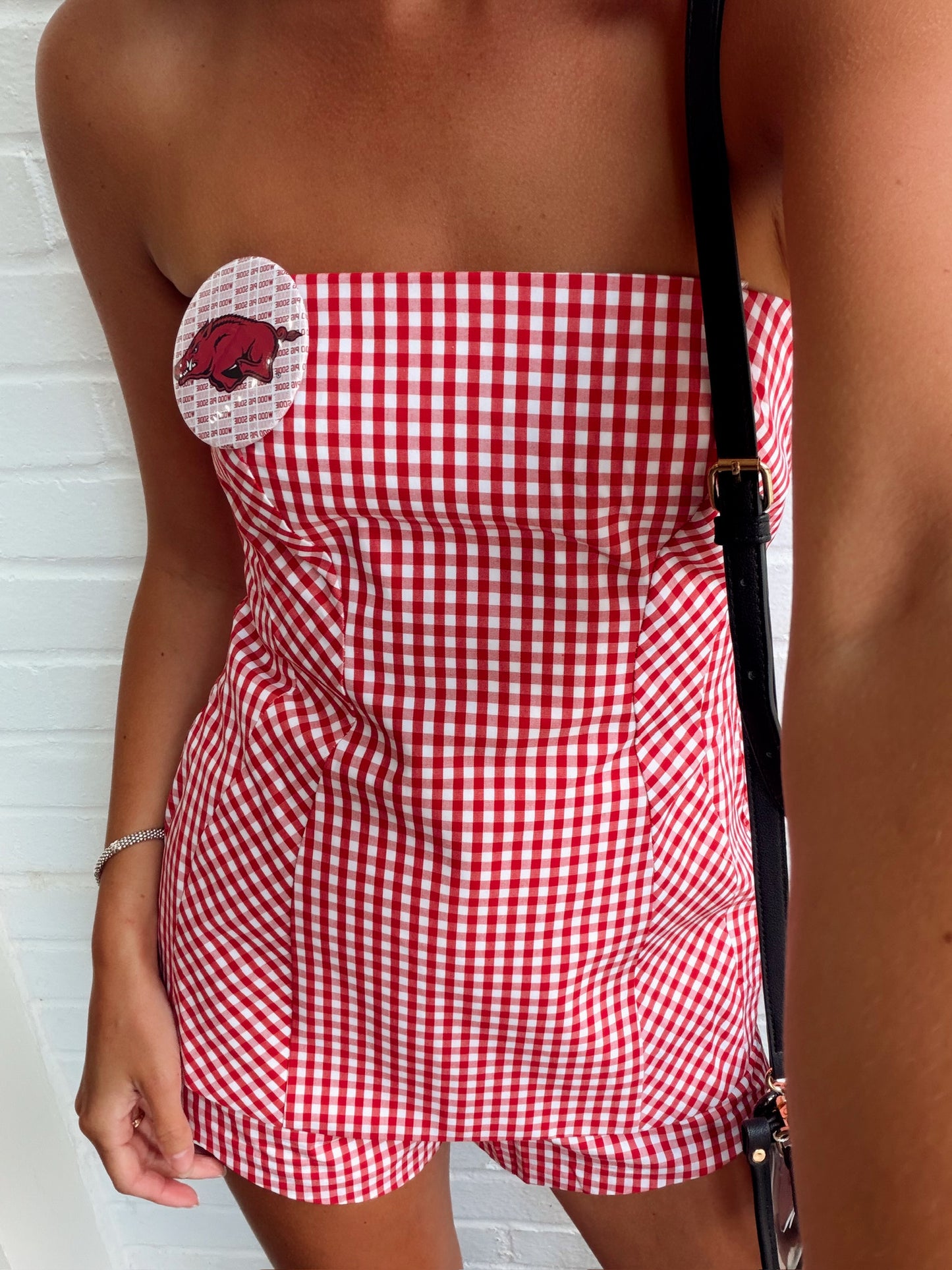 PLAID CHECKERED TUBE TOP & SHORT SET