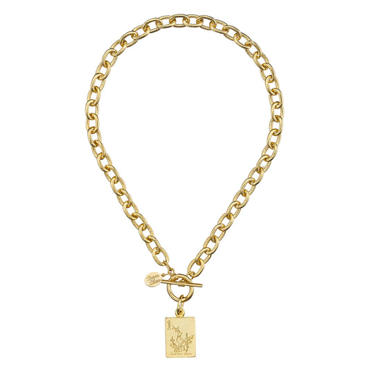 BIRD BAM MAHJONG TILE TOGGLE NECKLACE