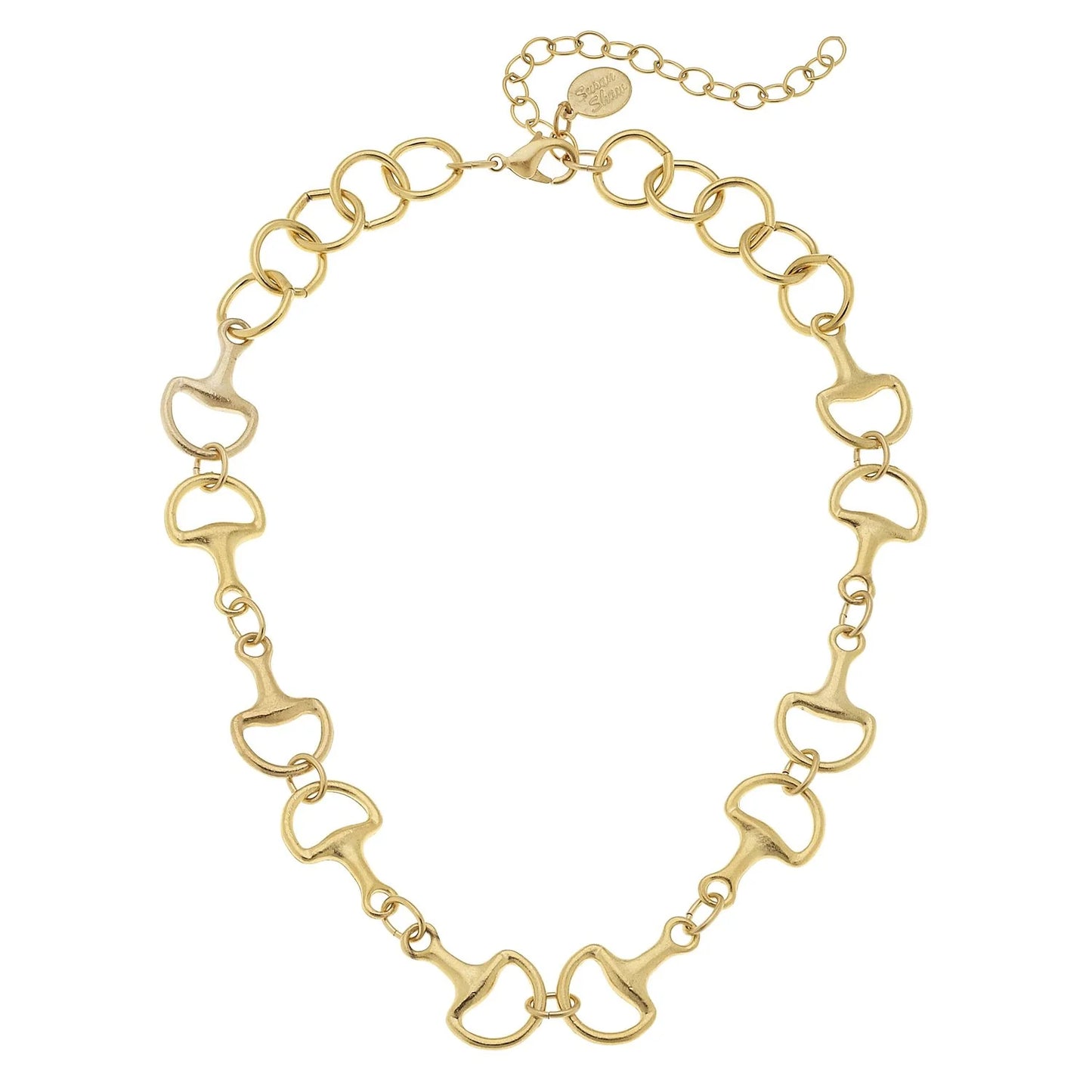 GOLD HORSE BIT NECKLACE