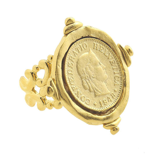 GOLD COIN RING