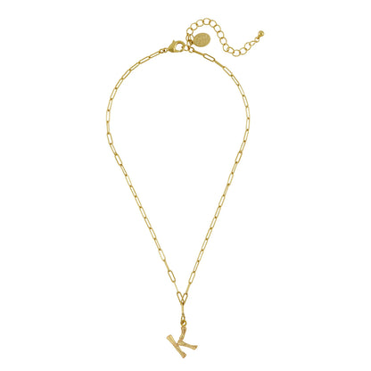 BAMBOO INITIAL NECKLACE