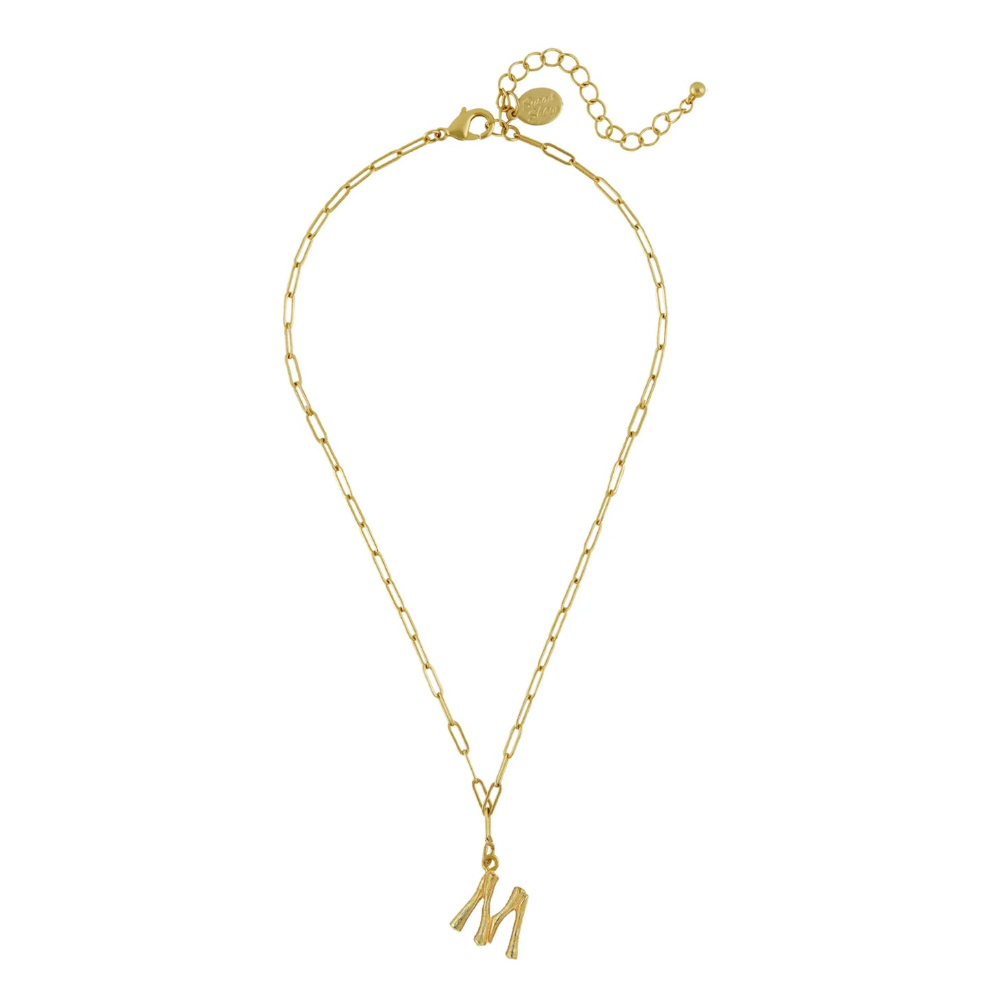 BAMBOO INITIAL NECKLACE