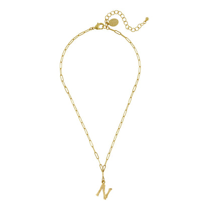 BAMBOO INITIAL NECKLACE