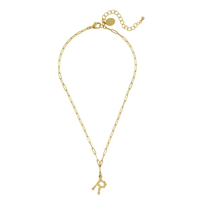 BAMBOO INITIAL NECKLACE