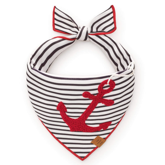 ANCHOR APPLIQUE DOG BANDANA