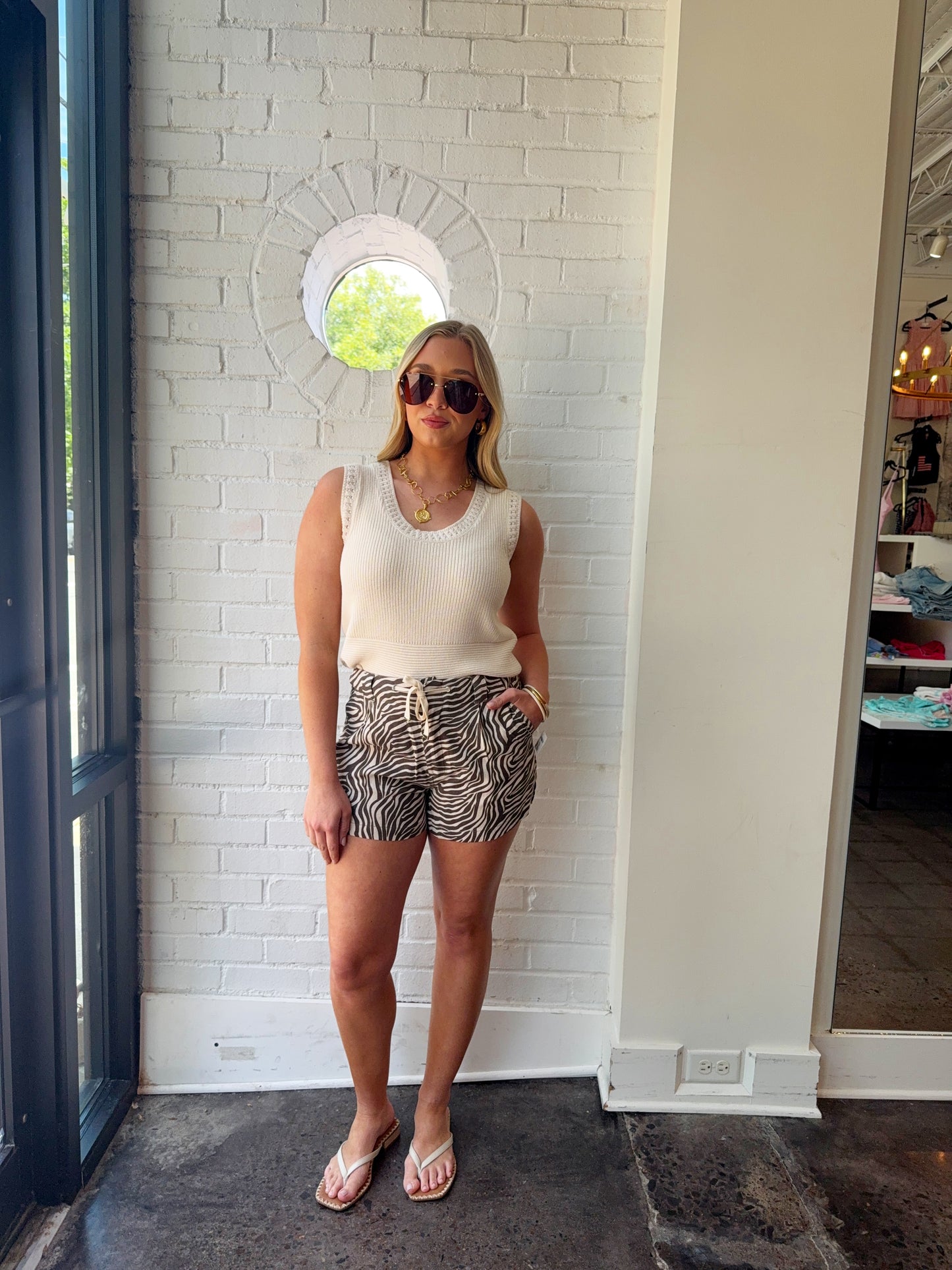 DOWN UNDER BROWN COMBO SHORTS