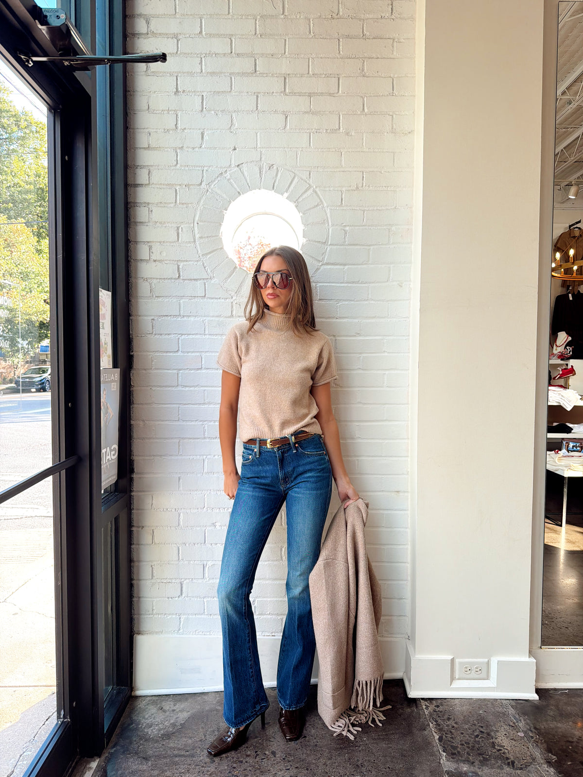 MOCKNECK SHORT SLEEVE TOP