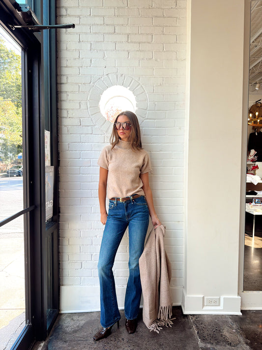 MOCKNECK SHORT SLEEVE TOP
