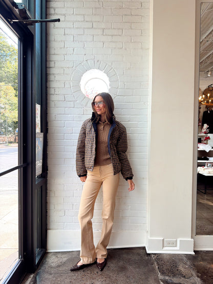 OVERSIZED REVERSIBLE PLAID JACKET
