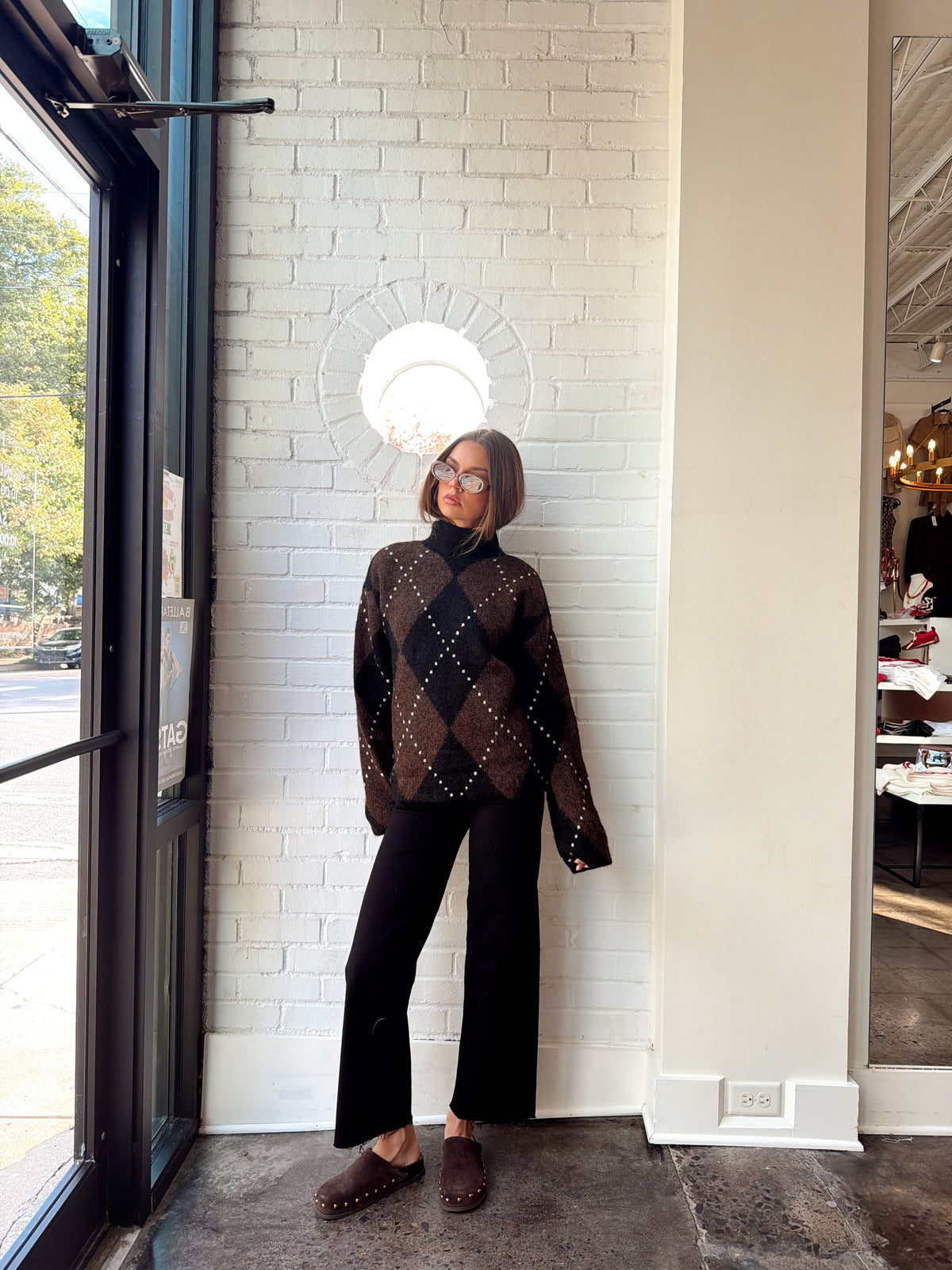 AMORA LONG SLEEVE MOCK PULLOVER