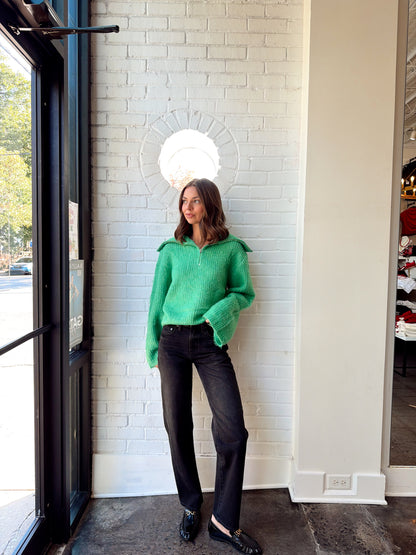 SAER HALF ZIP SWEATER